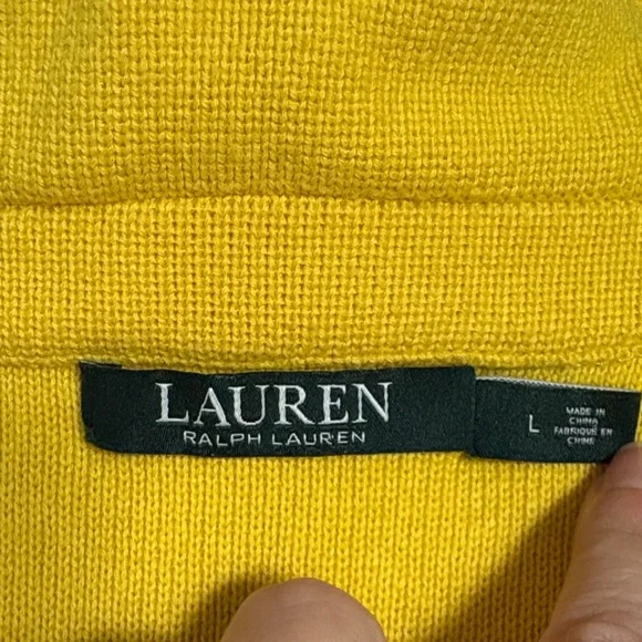 Lauren Ralph Lauren Knit Motorcycle Jacket Ladies Large - Picture 2 of 6